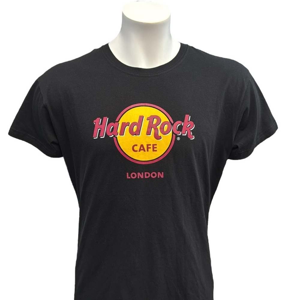 Hard Rock Cafe London England Classic '71 Black Yellow Red Women's T-Shirt XXL - Picture 7 of 11